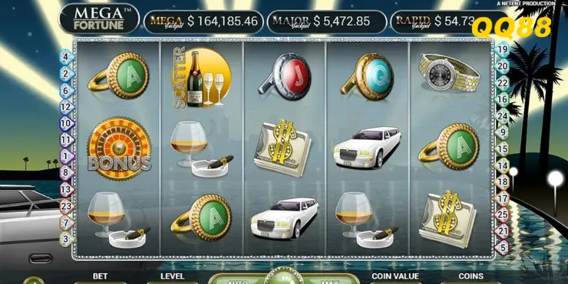 Mega Fortune có vòng quay Jackpot Wheel 3 tầng